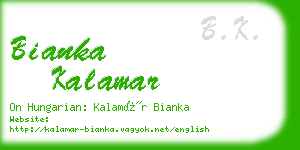 bianka kalamar business card